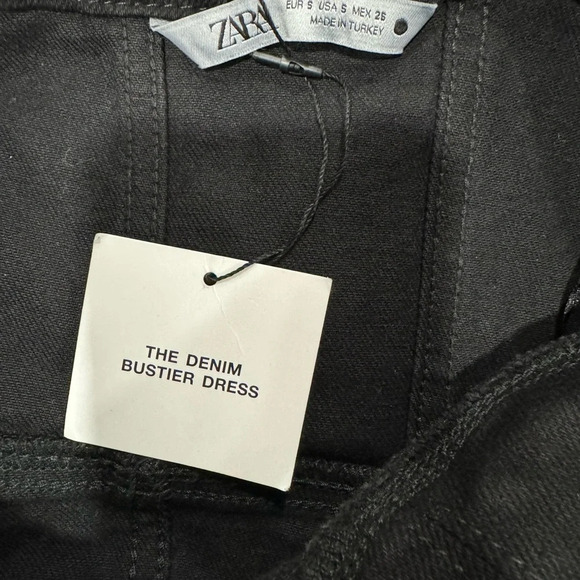 New Zara ZW Denim Bustier
Black Strapless Dress 
Small - Picture 15 of 15
